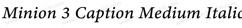 Minion 3 Caption Medium Italic字体转换